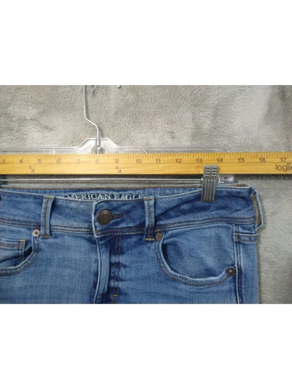 American Eagle Jeans Womens 6 Blue Denim Kick Boot Stretch X Medium Wash
